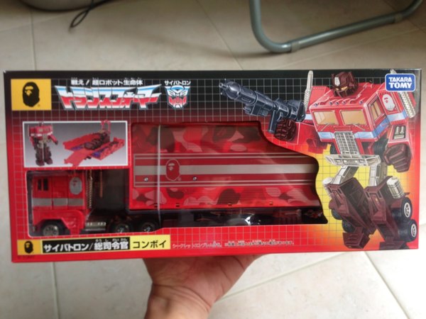 BAPE Red Cammo Convoy Exclusive Optimus Prime Figure Out The Box Image  (1 of 41)